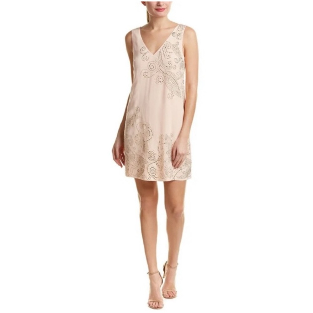 Trina Turk Pink Cream Embellished Mini Dress - Picture 2 of 7